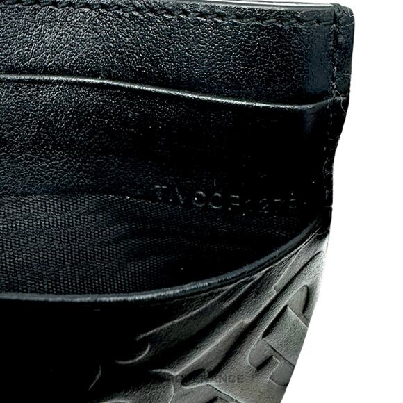 🔴 Burberry TB Monogram Card Holder Wallet - Embossed Black - Picture 4 of 8